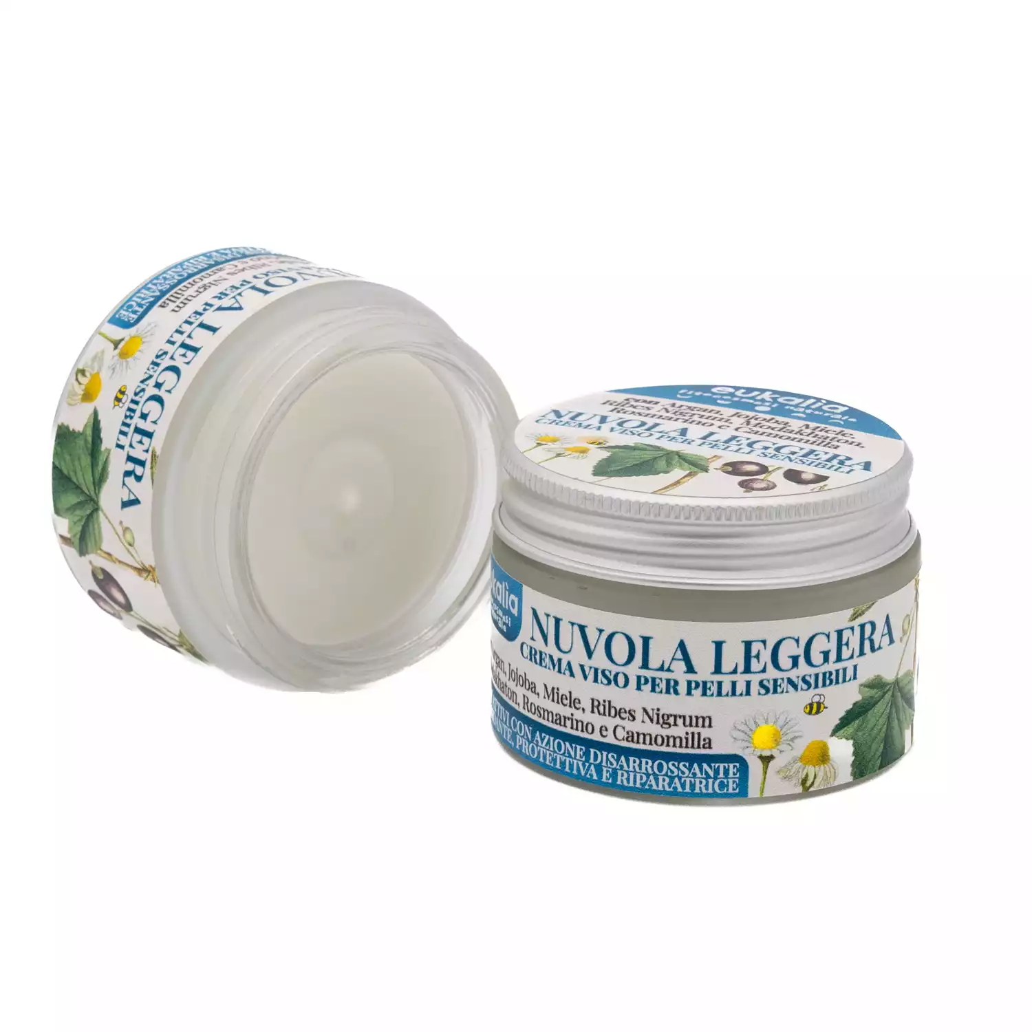 nuvola-leggera-crema-viso-pelle-delicata-argan-camomilla-cardiospermum-ribes-nigrum-eukalia-